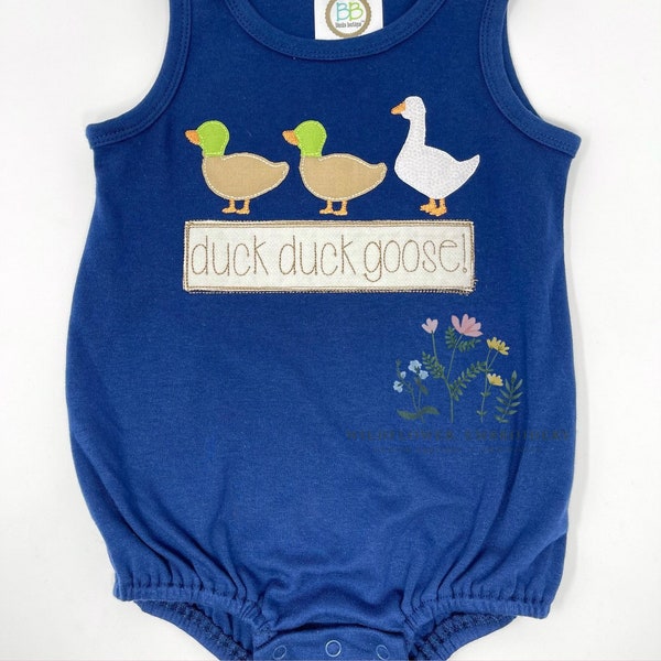 Duck Duck Goose!, Boys Embroidered Outfit, Farm Shirt for Boys and Girls