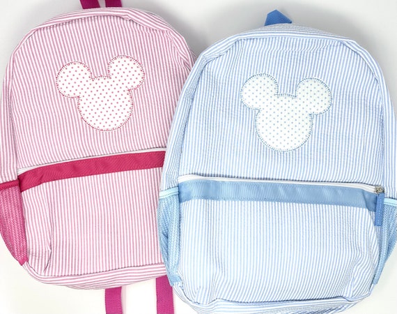 Mickey Mouse Seersucker Backpack Etsy