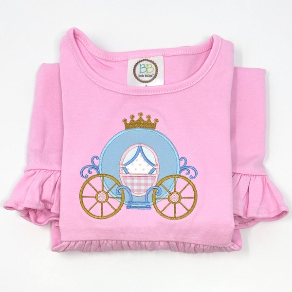 Magic Castle and Carriage Embroidered Dress, Princess Dress Magical