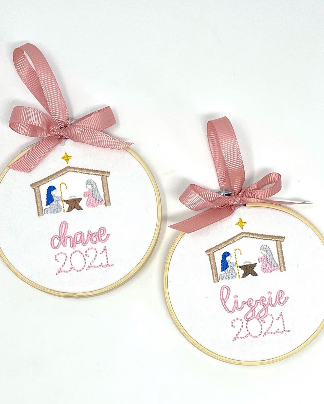 Nativity Girly Christmas Ornaments Etsy