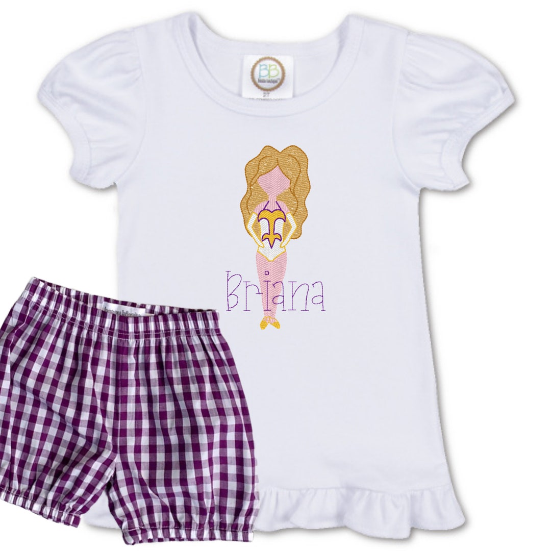 Girly Golden Girl LSU Appliqué Shirt Geaux Football Etsy