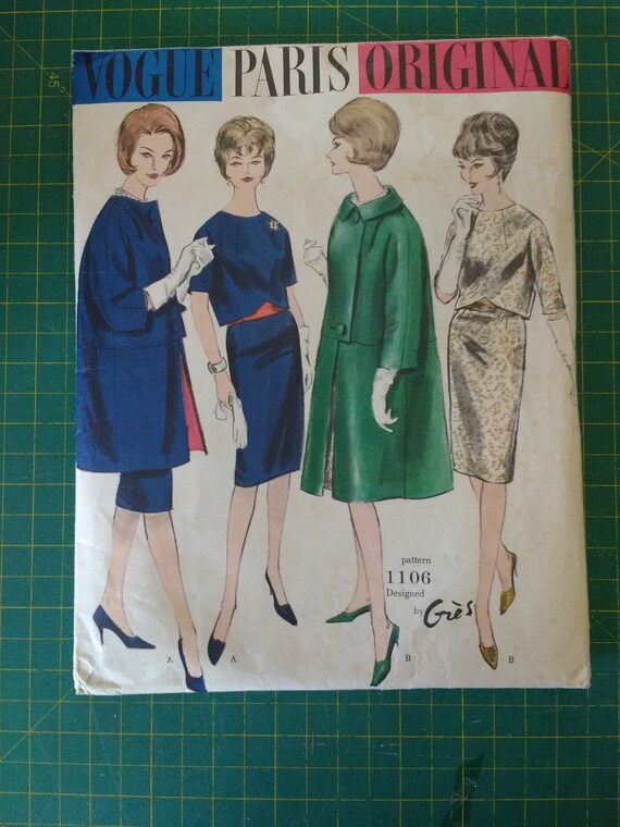 1960's Madame Gres, Vogue Paris Original sewing p