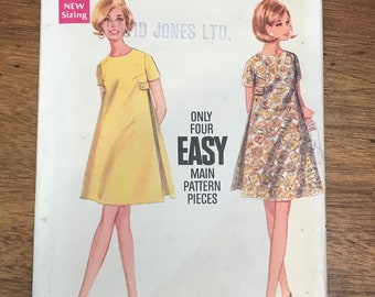 Butterick 4722 Maternity one piece dress, Easy to sew pattern only 4 piece  1970’s Day Dress, Not a pdf