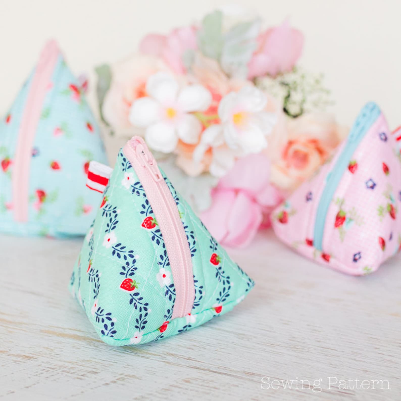 Pyramid Pouch Sewing PATTERN Zipper Bag Pattern Coin Purse Etsy UK