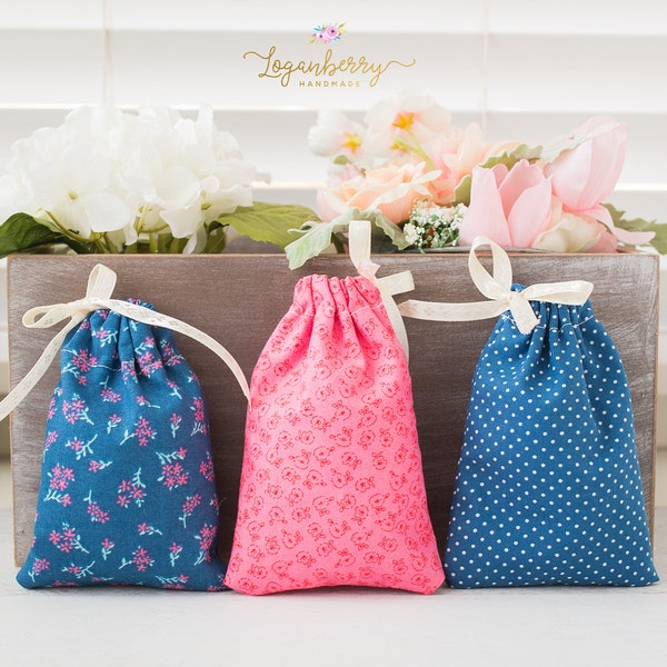 5-Minute Fabric Gift Bag Sewing PATTERN