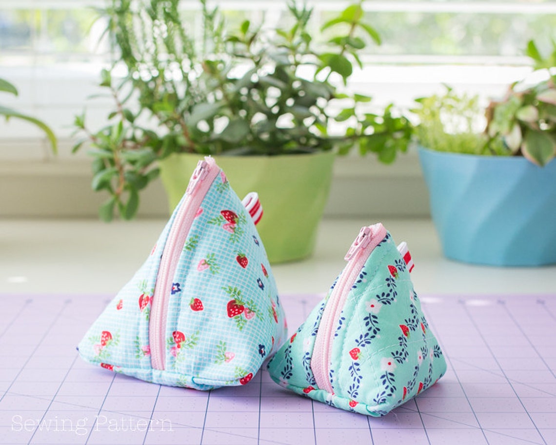 Pyramid Pouch Sewing PATTERN Zipper Bag Pattern Coin Purse Etsy
