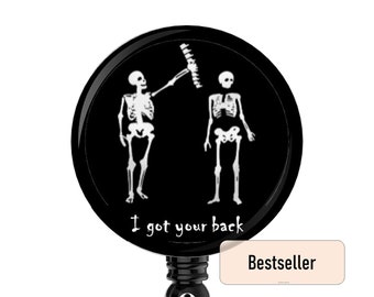 I got your back badge reel unique surgeon coworker gift ideas retractable lanyard hospital medical Spine ortho orthopedic surgeon gump