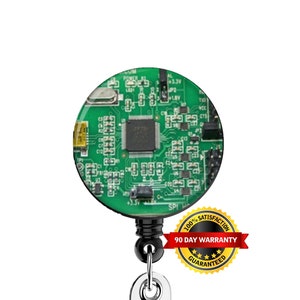 IT Badge Reel funny USB port from microchip computer analyst humor information technology unique name tag lanyard holder,gump art