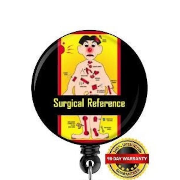 Surgical Reference Retractable Badge Reel: Funny Medical Gift