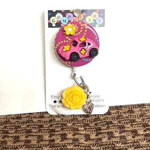 liefde kever auto badge haspel verpleegster intrekbaar sleutelkoord knop naamplaatje schattig schattig VW cadeau gum kunst magnetisch RN collega mentor unieke sss