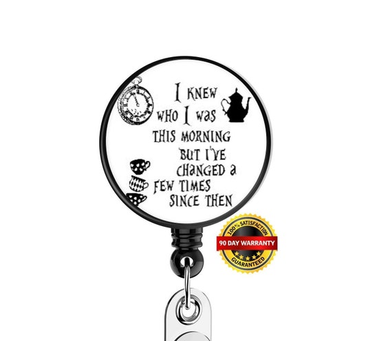 Buy Funny Quotes Badge Reel, Stethoscope Id Tag Quotes Unique Humor  Magnetic Option Alice Wonderland Theme Retractable Lanyard Student Nursing  Online in India 
