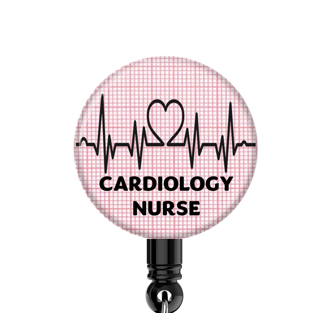 Cardiology Nurse Badge Reel,funny EKG Cute Cardiac Doctor Etsy Lab ...