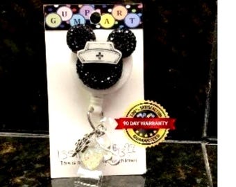 Mouse Ears Nurse Badge Reel - Magnetic Option, RN Gift