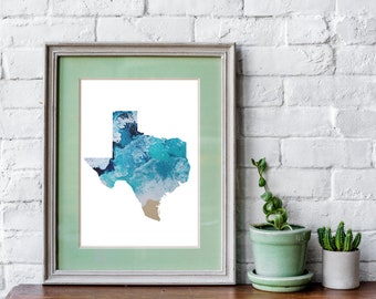 Texas Lyrics Art Print: Deep in the Heart of Texas (digital