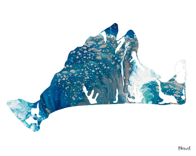 Martha's Vineyard Paper Print Martha's Vineyard Wall Etsy