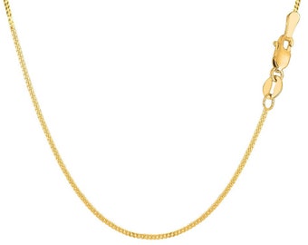 14K SOLID Yellow GOLD Sparkle Chain / Necklace 1.5MM Pendant / - Etsy