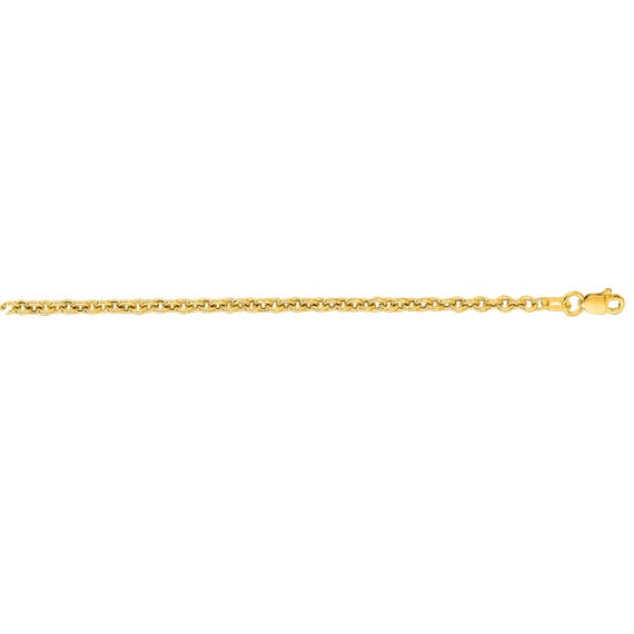14k White Gold Cable Link Pendant Chain//Necklace 18/" 3 mm 4.5 grams WRCAB80