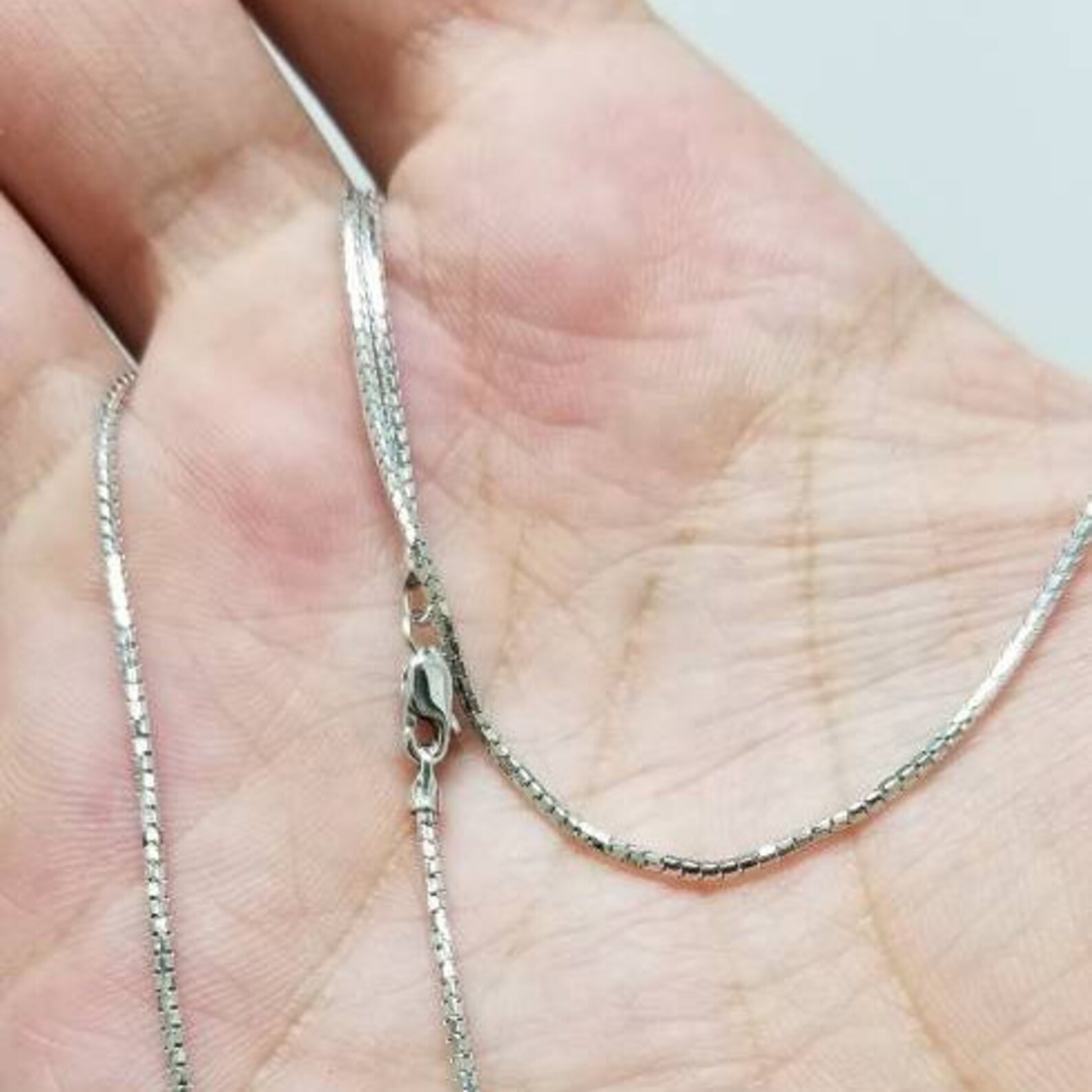 14K Yellow or White Gold 1.3mm Shiny Diamond Cut Ice Chain Etsy