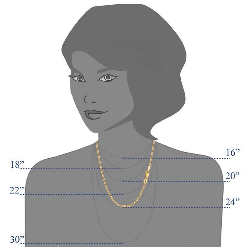 14K Yellow Gold Rolo Link Necklace Chain 2.3mm Pendant All Sizes 7/'/' 30/'/' Inches Sturdy Jewelry Gift Sale