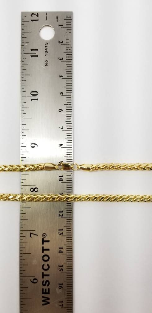 14K Yellow Gold Round Diamond Cut Round Franco Chain / | Etsy