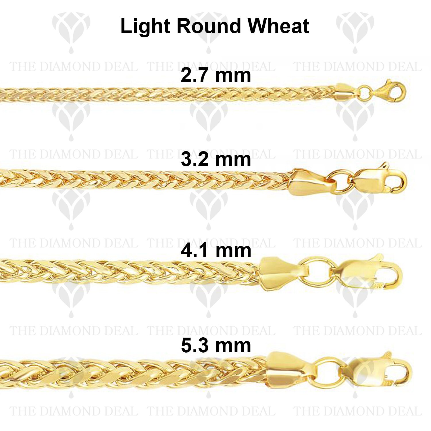 14K Yellow Gold Diamond Cut Round 