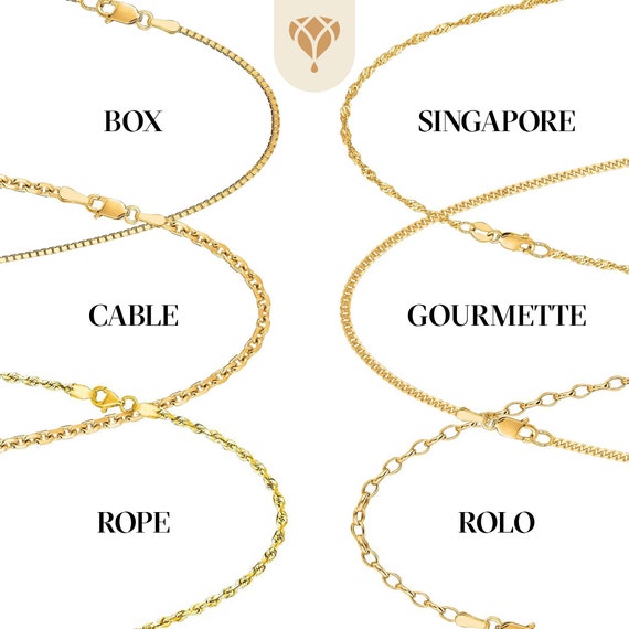 14K White Gold Round Box Chain Necklace 