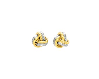 Details about Leslie's Real 14kt Two-tone Polished Love Knot Earrings Details about Leslie's Real 14kt Two-tone Polished Love Knot Earrings