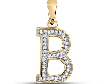 Silver Diamond Initial Pendant B with Silk Cord Silver Diamond Initial Pendant B with Silk Cord