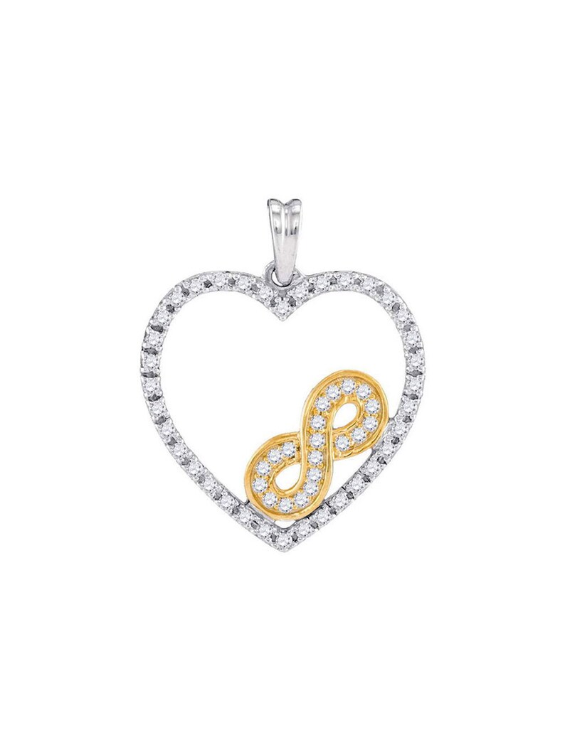 Sterling Silver Womens Round Black Color Enhanced Diamond Double Nested Heart Pendant 1/20 Cttw Sterling Silver Womens Round Black Color Enhanced Diamond Double Nested Heart Pendant 1/20 Cttw