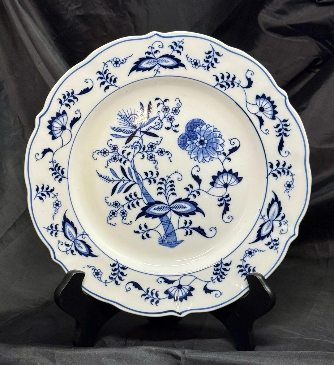 Vintage Blue Danube Blue Onion 10-1/4" Dinner Plates Banner Backstamp ...