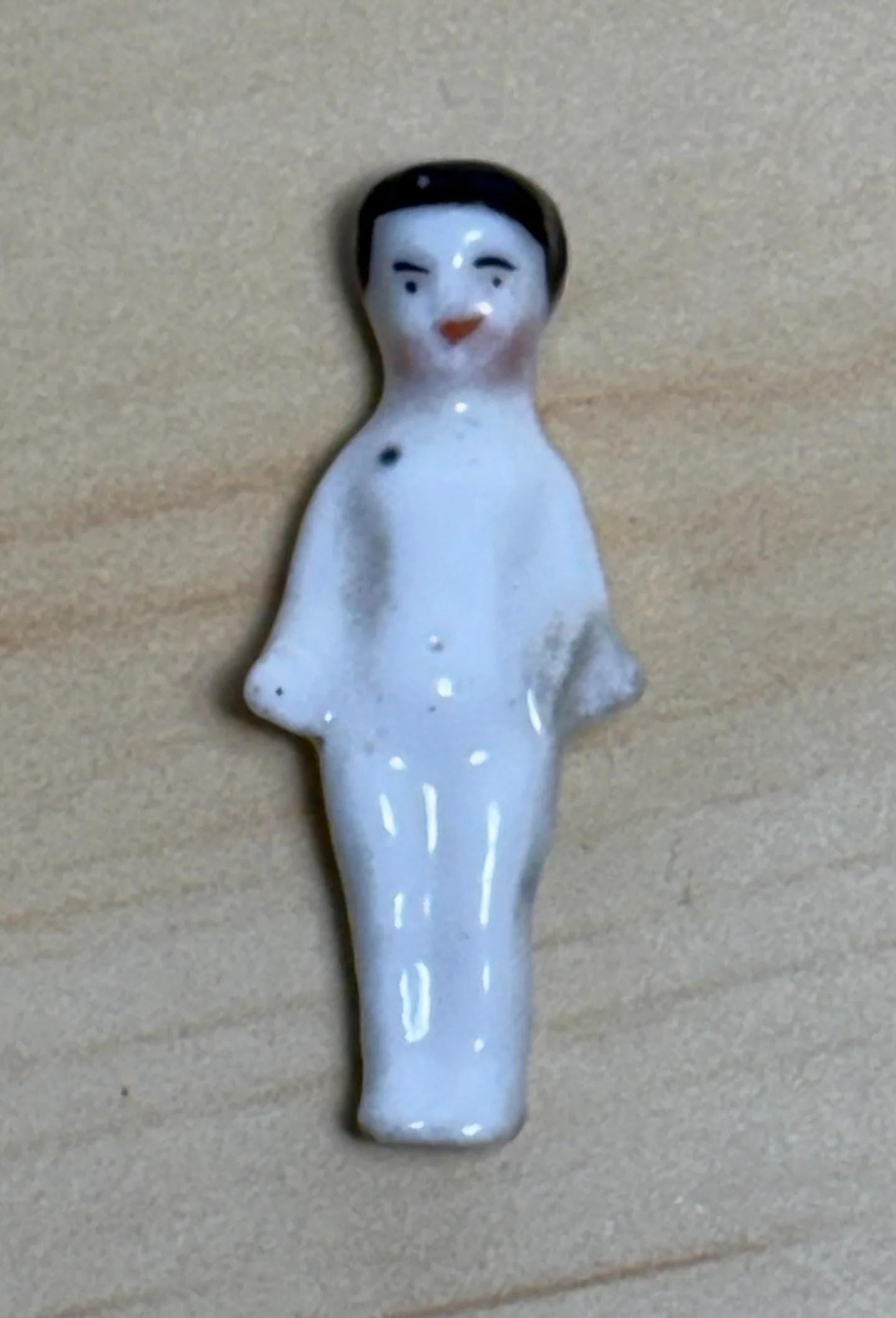 Ancienne Poupée Frozen Charlotte En Porcelaine Bisque - 10 Cm, Fabriquée En France, Occasion