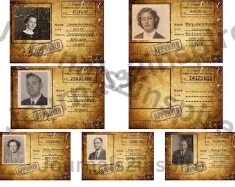 Vintage I.D Cards