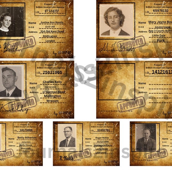 Vintage I.D Cards
