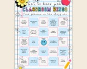 Classroom Bingo Printable Get to Know You Bingo for Classroom Ice Breaker Game Bingo Card Classroom Game Printable Game for Students