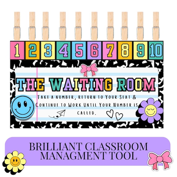 Waiting Room Classroom Management Tool: Printable Teacher Resource (Digital Download)