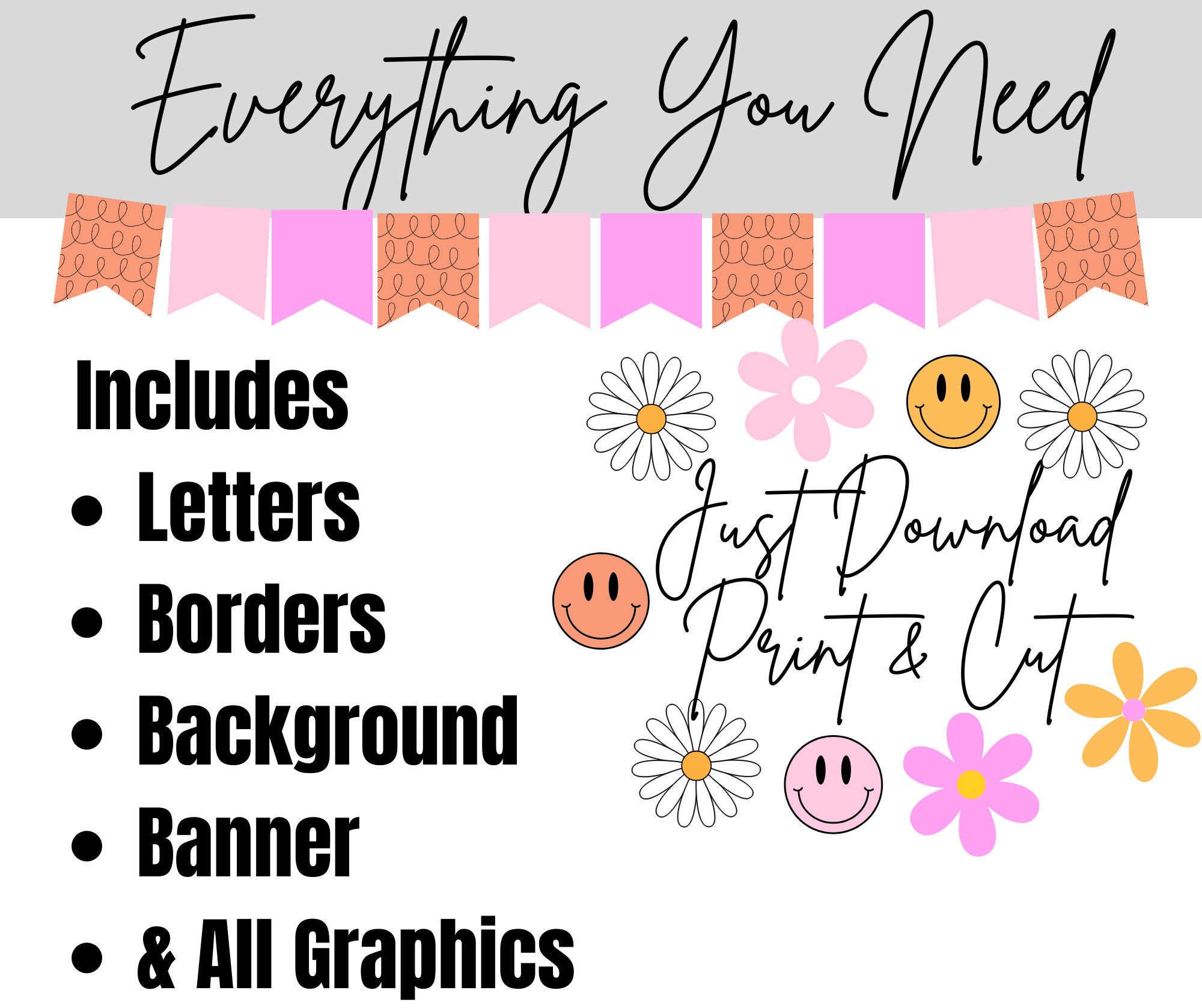 Pumpkin Patch Bulletin Board Kit Printable Fall Bulletin Board Instant ...