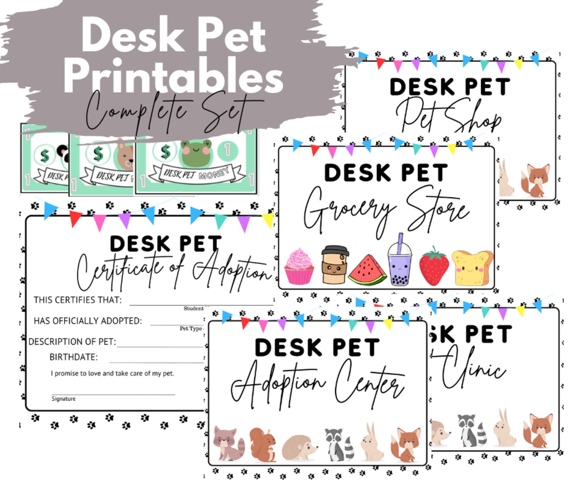 Desk Pet Adoption Certificate Free Printable