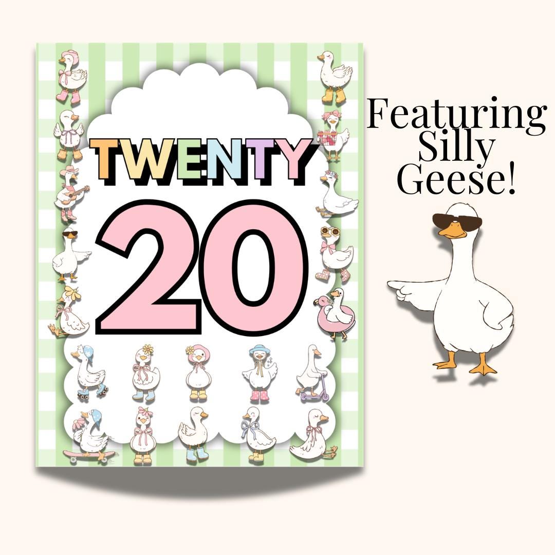 Classroom Number Posters Printable Bundle Silly Goose Skip Counting ...