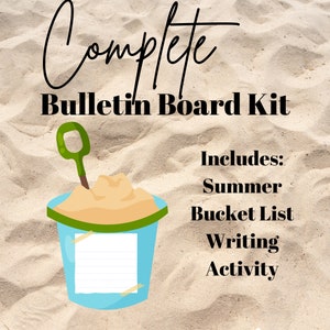 Summer Bulletin Board Kit Summer Bucket List Printable Instant Download image 2