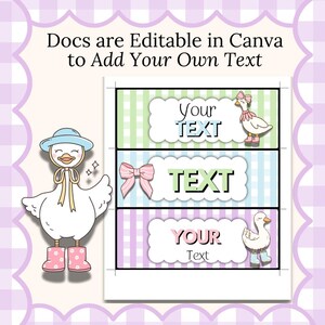 docs are editable in Canva to add your own text
