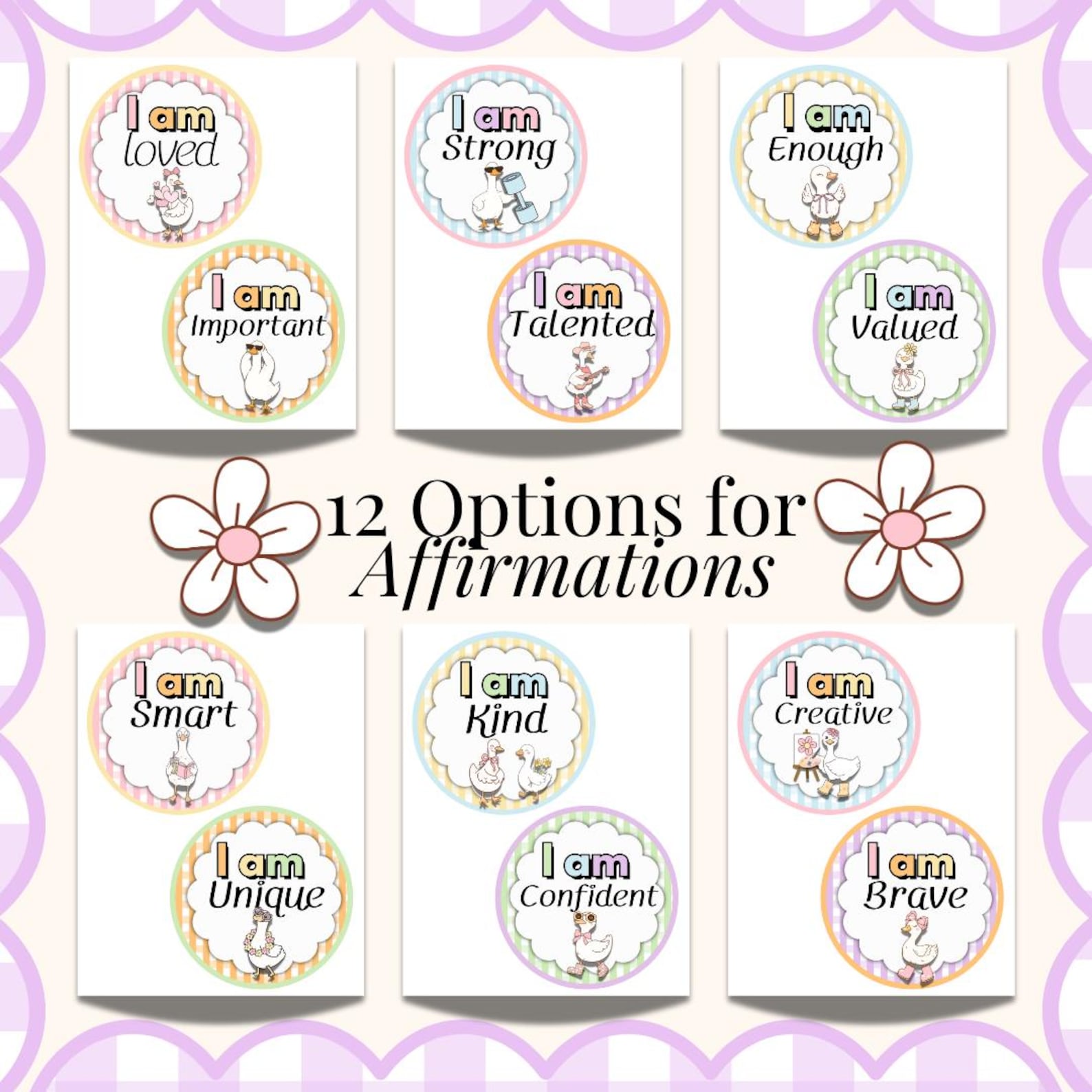 Affirmation Station Classroom Display Printable Silly Goose Theme ...