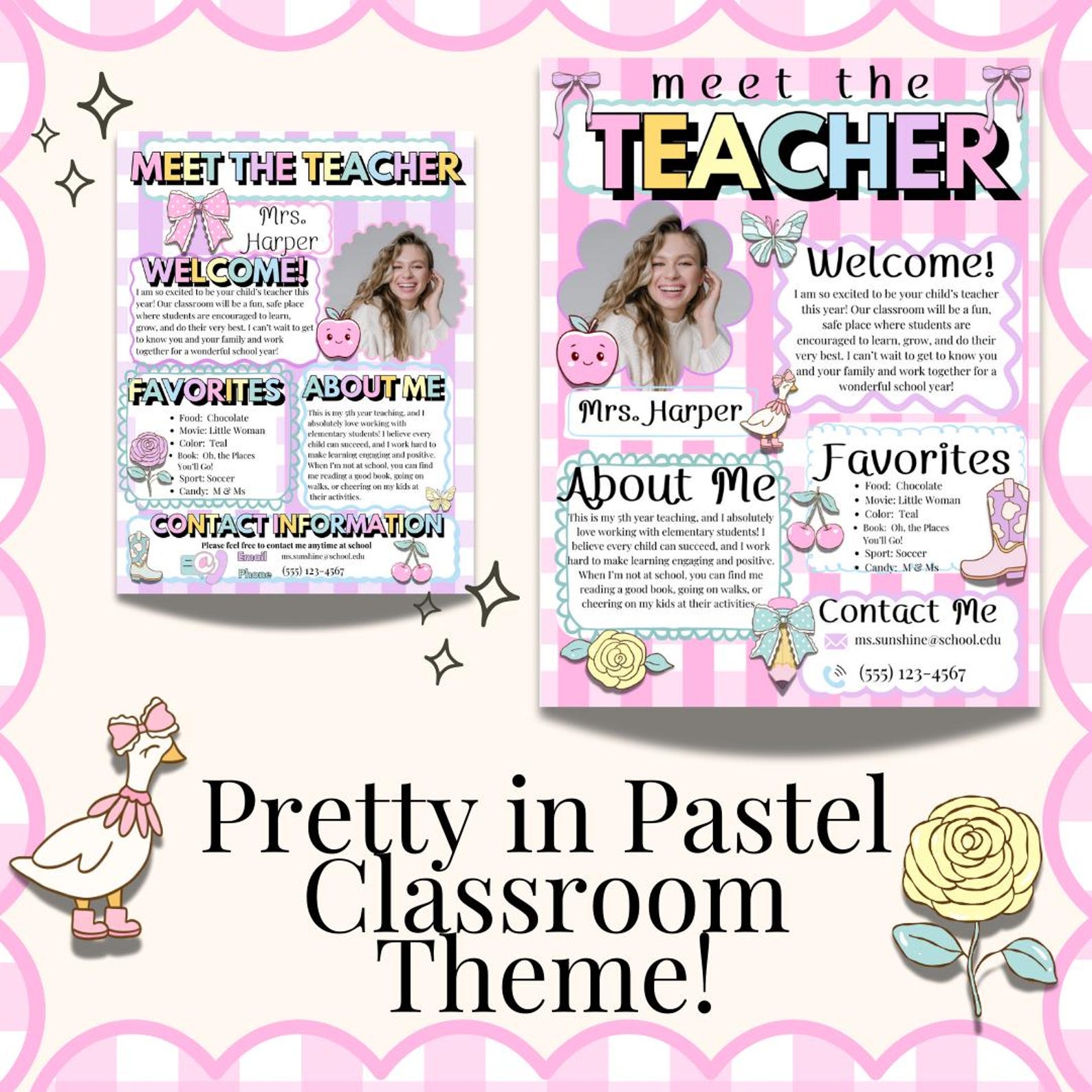 Meet the Teacher Template Editable Pastel Meet the Teacher Canva ...