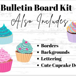 Kindness Cupcake Bulletin Board Kit Printable Instant Download image 3