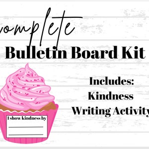 Kindness Cupcake Bulletin Board Kit Printable Instant Download image 2