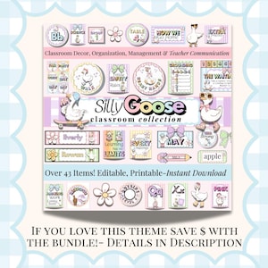 save money with the bundle silly goose classroom decor bundle