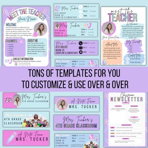 meet the teacher templates and classroom newsletter templates all in calm classroom theme