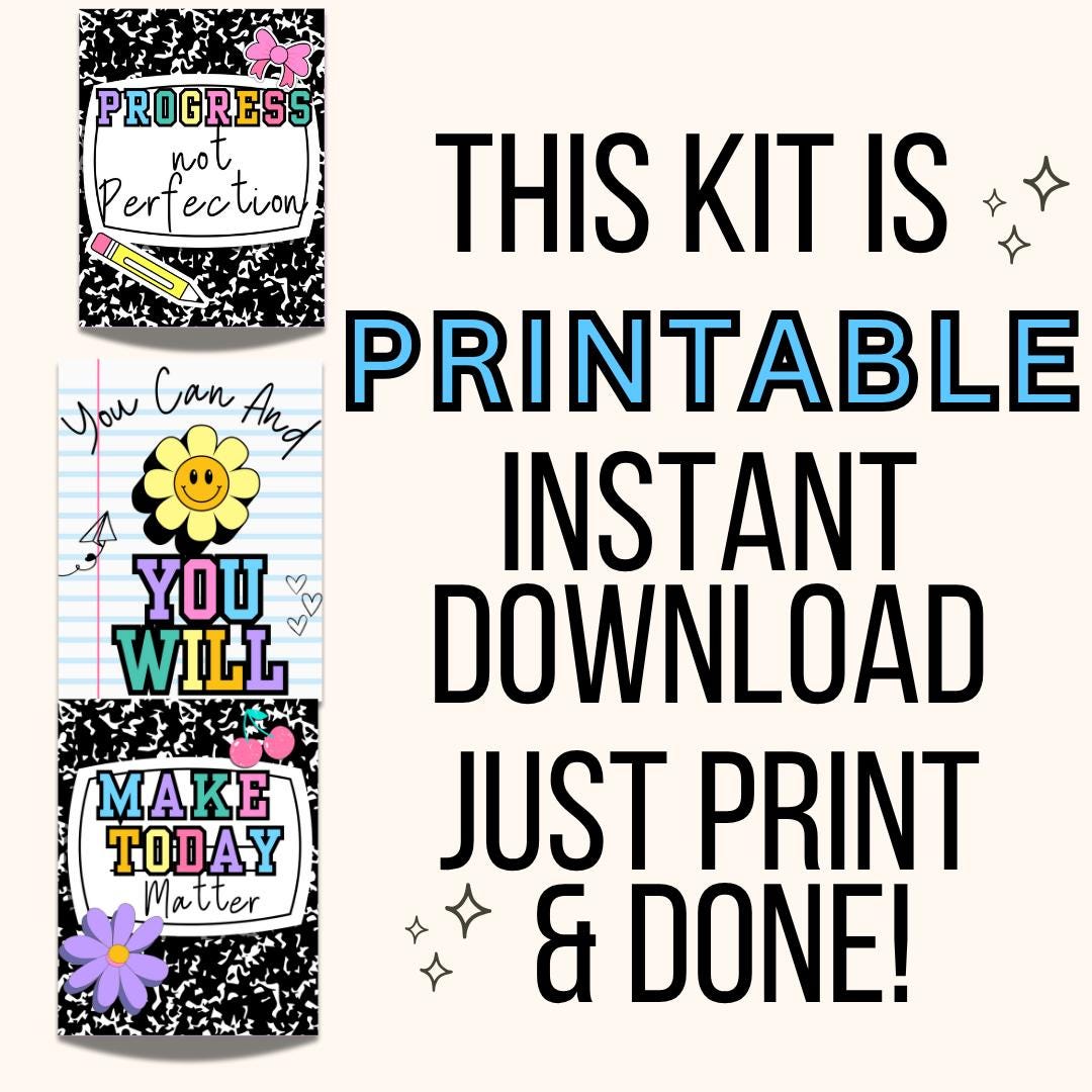 Growth Mindset Classroom Posters: Composition Notebook Theme (digital ...