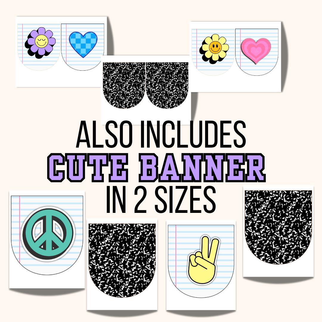Back to School Classroom Door Decor Kit: Composition Notebook Theme ...