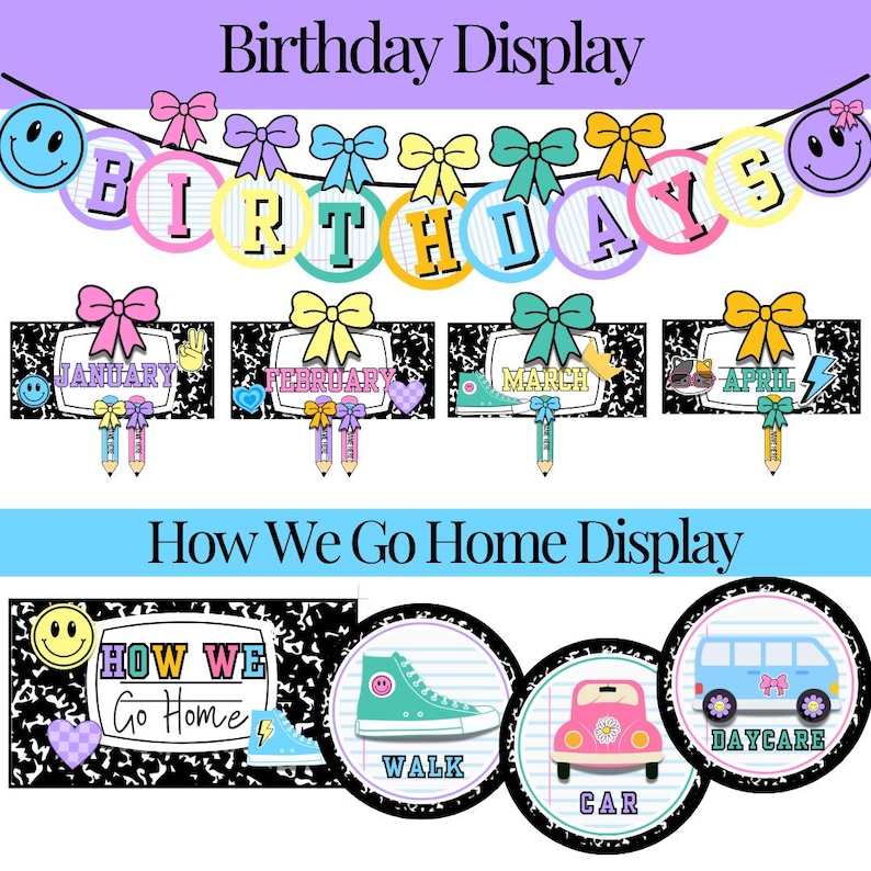 birthday display composition notebook how we go home display