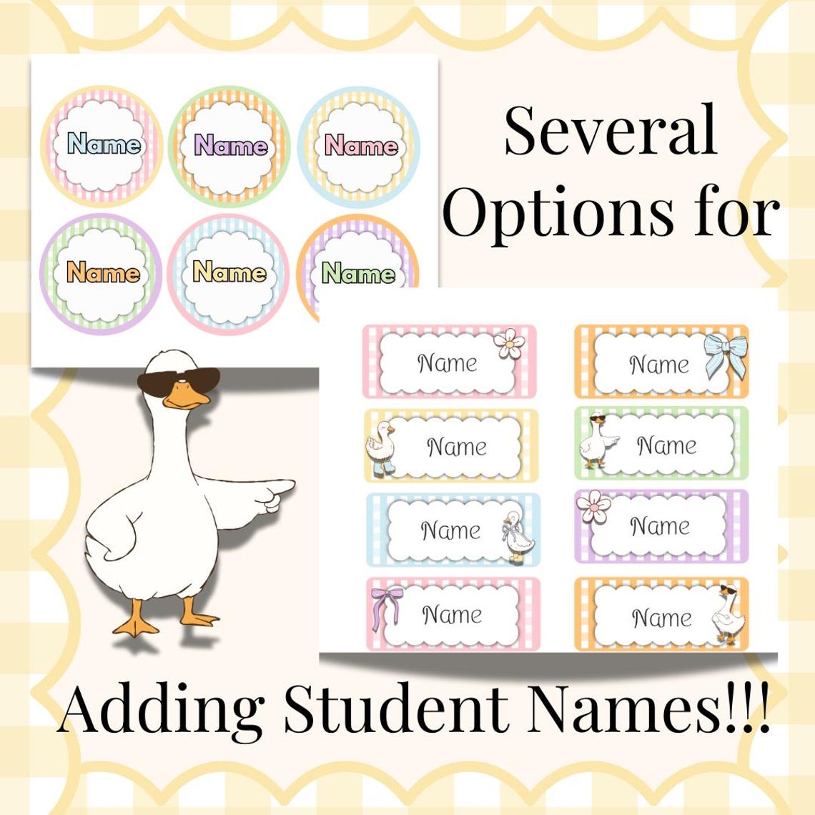 Classroom Job Chart Editable Printable Silly Goose Theme Classroom Job ...